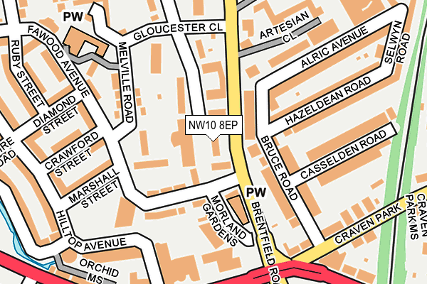 NW10 8EP map - OS OpenMap – Local (Ordnance Survey)