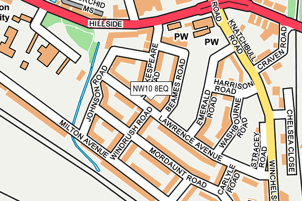 NW10 8EQ map - OS OpenMap – Local (Ordnance Survey)