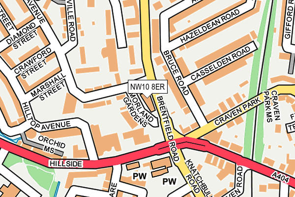 NW10 8ER map - OS OpenMap – Local (Ordnance Survey)