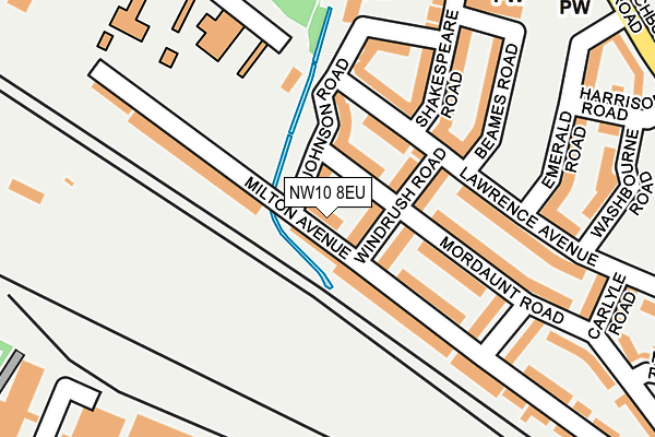 NW10 8EU map - OS OpenMap – Local (Ordnance Survey)