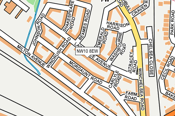 NW10 8EW map - OS OpenMap – Local (Ordnance Survey)