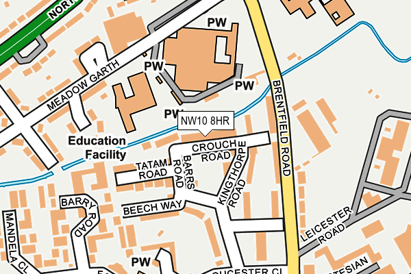 NW10 8HR map - OS OpenMap – Local (Ordnance Survey)