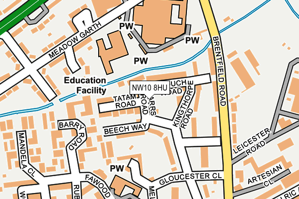 NW10 8HU map - OS OpenMap – Local (Ordnance Survey)