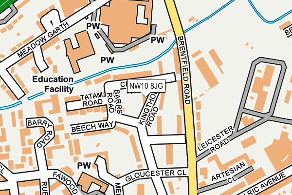 NW10 8JG map - OS OpenMap – Local (Ordnance Survey)