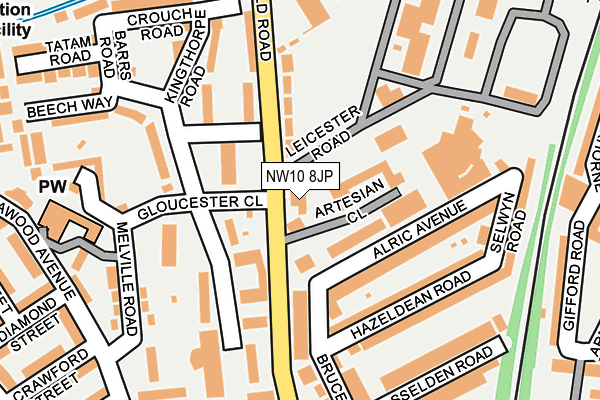 NW10 8JP map - OS OpenMap – Local (Ordnance Survey)