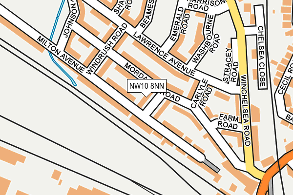 NW10 8NN map - OS OpenMap – Local (Ordnance Survey)