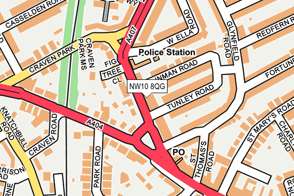 NW10 8QG map - OS OpenMap – Local (Ordnance Survey)