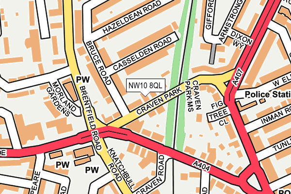 NW10 8QL map - OS OpenMap – Local (Ordnance Survey)