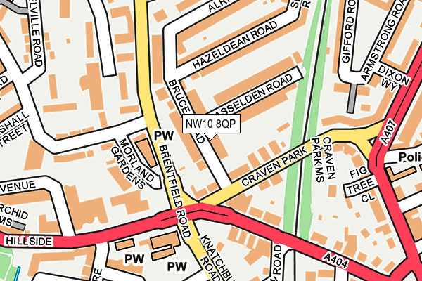 NW10 8QP map - OS OpenMap – Local (Ordnance Survey)
