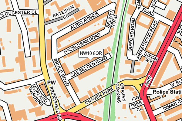 NW10 8QR map - OS OpenMap – Local (Ordnance Survey)