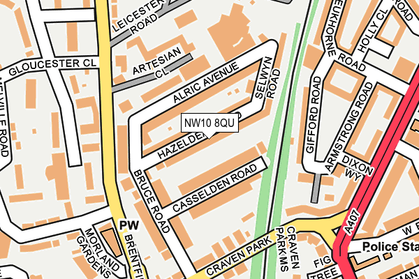 NW10 8QU map - OS OpenMap – Local (Ordnance Survey)