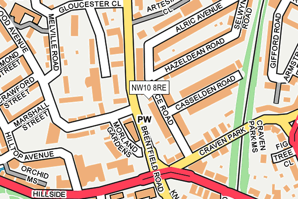 NW10 8RE map - OS OpenMap – Local (Ordnance Survey)