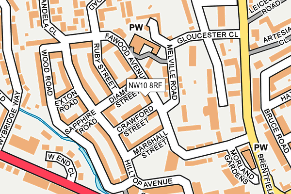 NW10 8RF map - OS OpenMap – Local (Ordnance Survey)