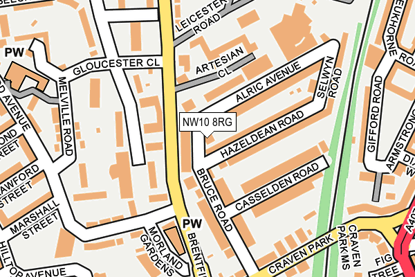 NW10 8RG map - OS OpenMap – Local (Ordnance Survey)