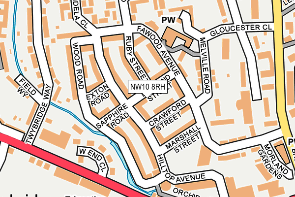 NW10 8RH map - OS OpenMap – Local (Ordnance Survey)