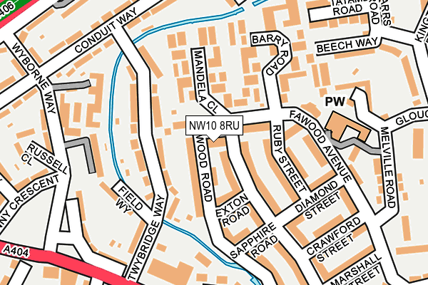 NW10 8RU map - OS OpenMap – Local (Ordnance Survey)