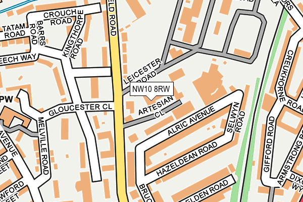 NW10 8RW map - OS OpenMap – Local (Ordnance Survey)