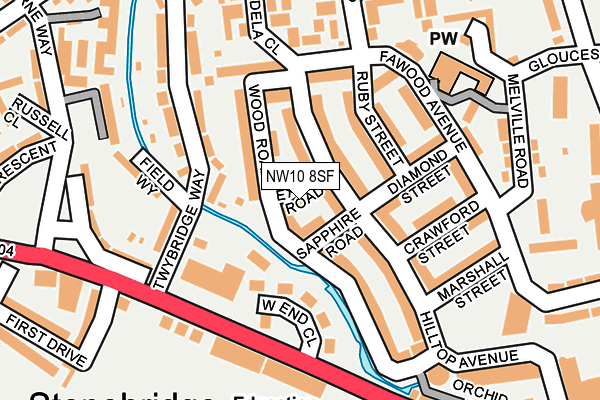 NW10 8SF map - OS OpenMap – Local (Ordnance Survey)