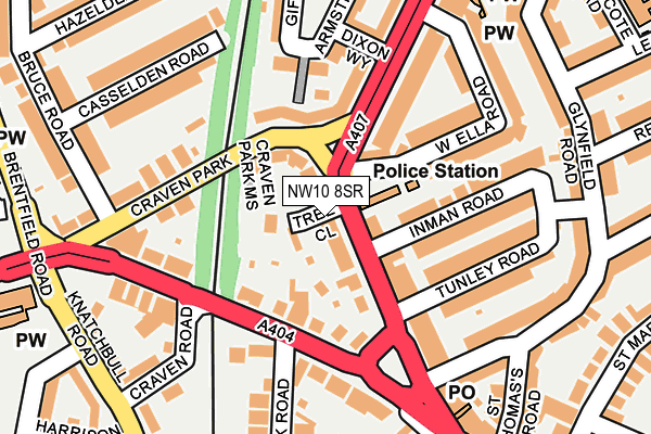 NW10 8SR map - OS OpenMap – Local (Ordnance Survey)