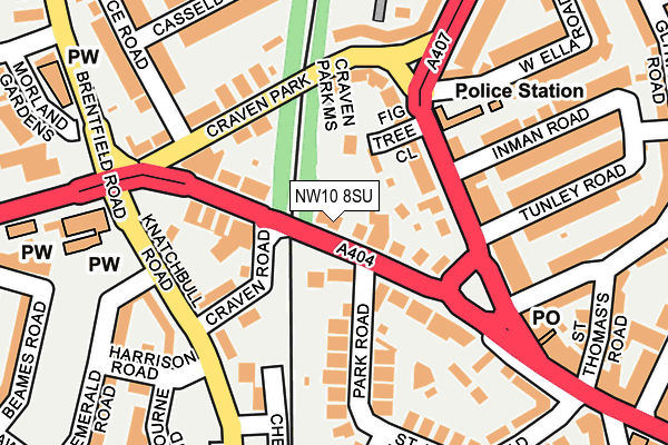 NW10 8SU map - OS OpenMap – Local (Ordnance Survey)