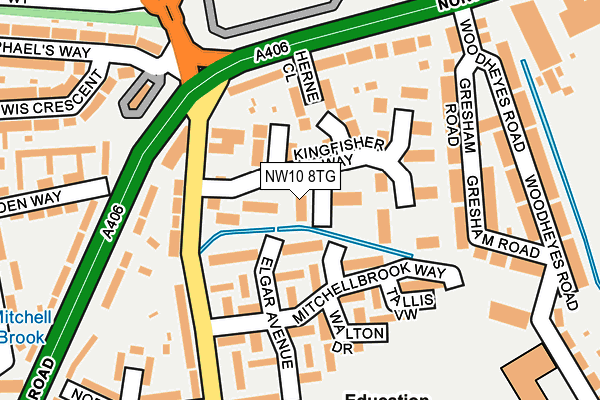 NW10 8TG map - OS OpenMap – Local (Ordnance Survey)