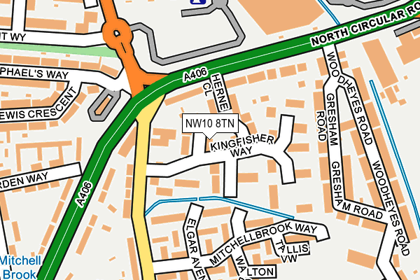 NW10 8TN map - OS OpenMap – Local (Ordnance Survey)
