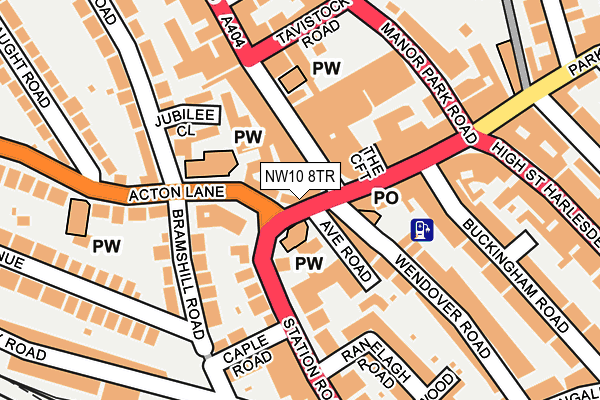 NW10 8TR map - OS OpenMap – Local (Ordnance Survey)