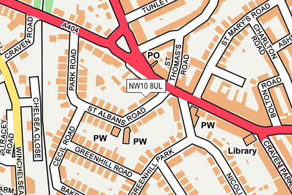 NW10 8UL map - OS OpenMap – Local (Ordnance Survey)