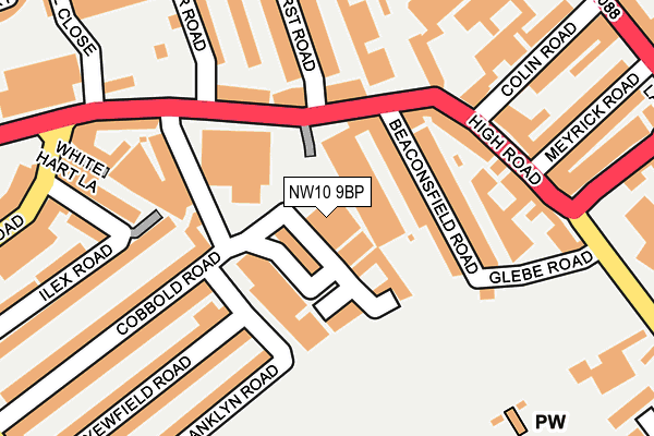 NW10 9BP map - OS OpenMap – Local (Ordnance Survey)