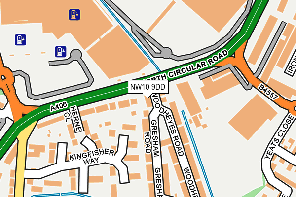 NW10 9DD map - OS OpenMap – Local (Ordnance Survey)