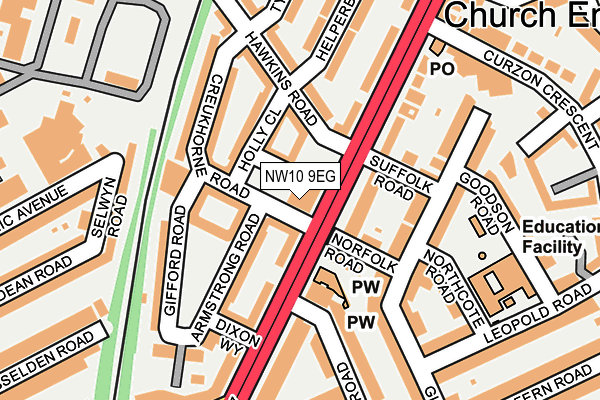 NW10 9EG map - OS OpenMap – Local (Ordnance Survey)