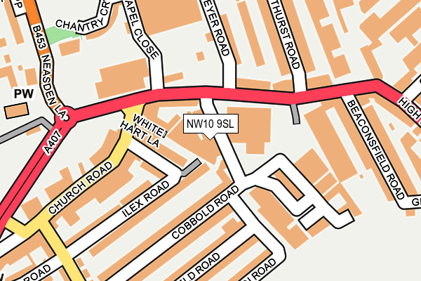 NW10 9SL map - OS OpenMap – Local (Ordnance Survey)