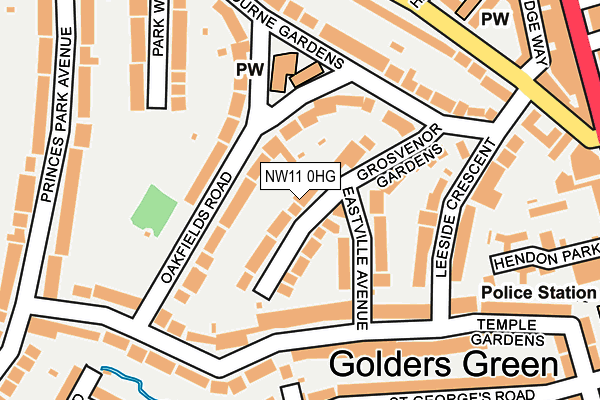 NW11 0HG map - OS OpenMap – Local (Ordnance Survey)
