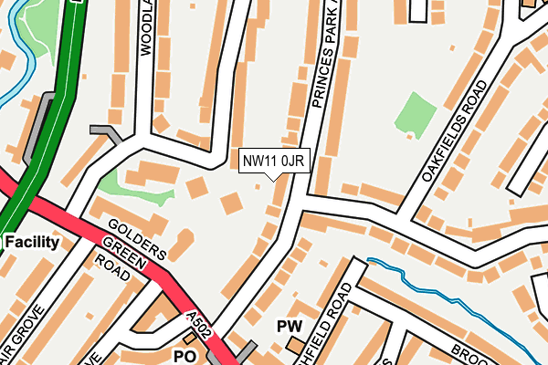 NW11 0JR map - OS OpenMap – Local (Ordnance Survey)