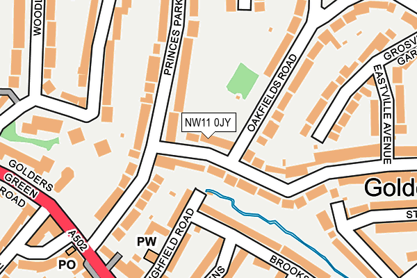 NW11 0JY map - OS OpenMap – Local (Ordnance Survey)