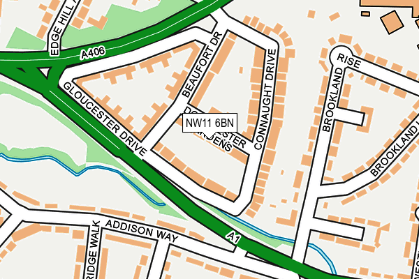 NW11 6BN map - OS OpenMap – Local (Ordnance Survey)