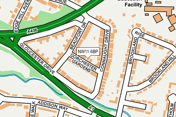 NW11 6BP map - OS OpenMap – Local (Ordnance Survey)