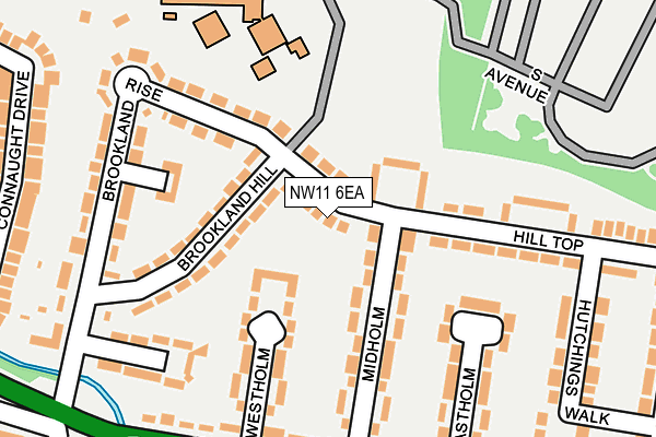 NW11 6EA map - OS OpenMap – Local (Ordnance Survey)