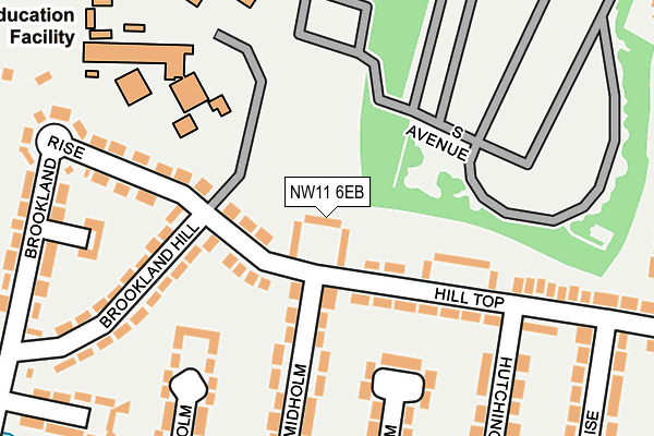 NW11 6EB map - OS OpenMap – Local (Ordnance Survey)