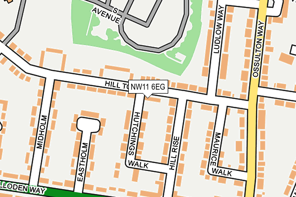 NW11 6EG map - OS OpenMap – Local (Ordnance Survey)