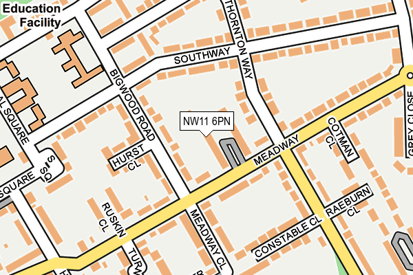NW11 6PN map - OS OpenMap – Local (Ordnance Survey)