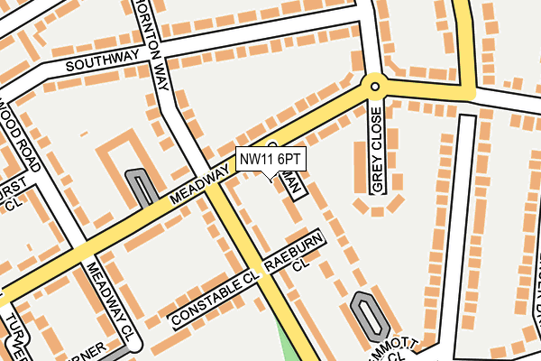 NW11 6PT map - OS OpenMap – Local (Ordnance Survey)