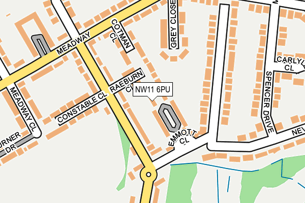 NW11 6PU map - OS OpenMap – Local (Ordnance Survey)