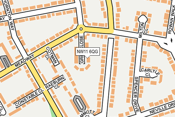 NW11 6QG map - OS OpenMap – Local (Ordnance Survey)