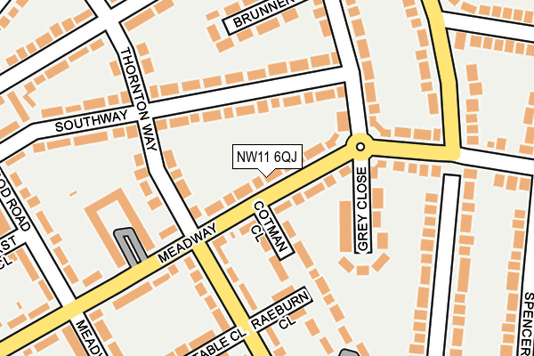 NW11 6QJ map - OS OpenMap – Local (Ordnance Survey)