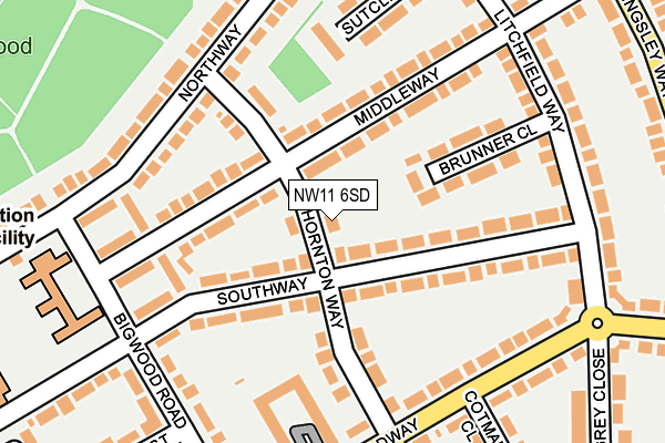 NW11 6SD map - OS OpenMap – Local (Ordnance Survey)