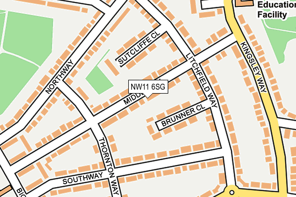 NW11 6SG map - OS OpenMap – Local (Ordnance Survey)