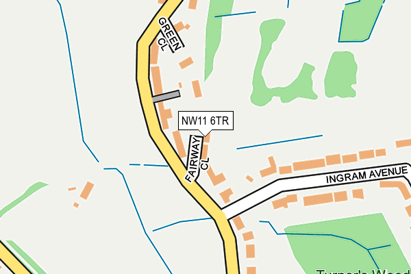 NW11 6TR map - OS OpenMap – Local (Ordnance Survey)