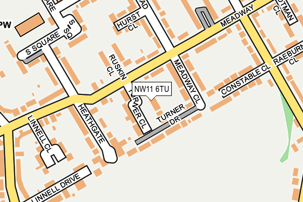 NW11 6TU map - OS OpenMap – Local (Ordnance Survey)