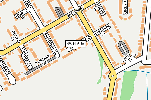 NW11 6UA map - OS OpenMap – Local (Ordnance Survey)